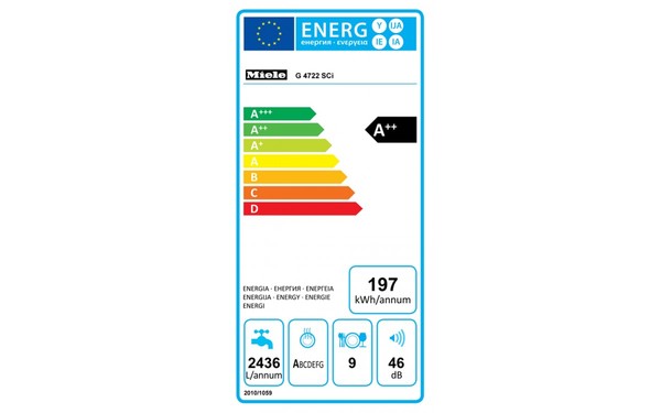 MIELE G 4722 SCi IN - &Eacute;tiquette &eacute;nergie