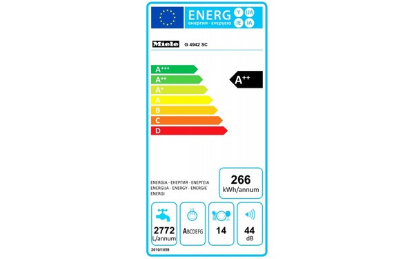 MIELE G 4942 SC - &Eacute;tiquette &eacute;nergie