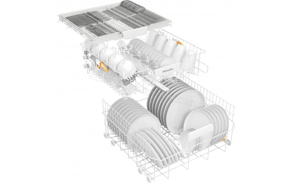 MIELE G 5000 SCi BB - Vue du panier inf&eacute;rieur, sup&eacute;rieur et tiroir sup&eacute;rieur