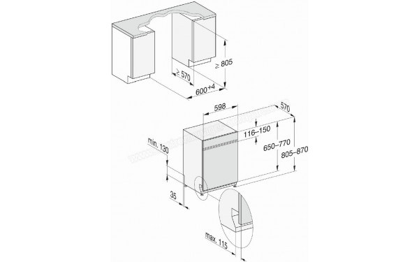 MIELE G 5000 SCi IN - Dimensions