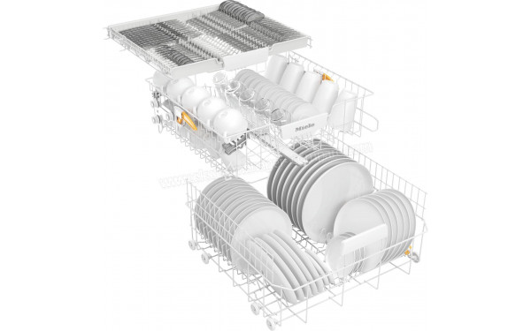 MIELE G 5002 SC BB - Vue du panier inf&eacute;rieur, sup&eacute;rieur et tiroir sup&eacute;rieur