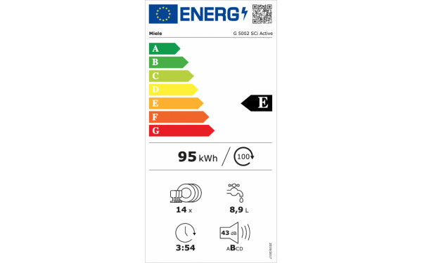 MIELE G 5002 SCi IN - &Eacute;tiquette &eacute;nergie v2