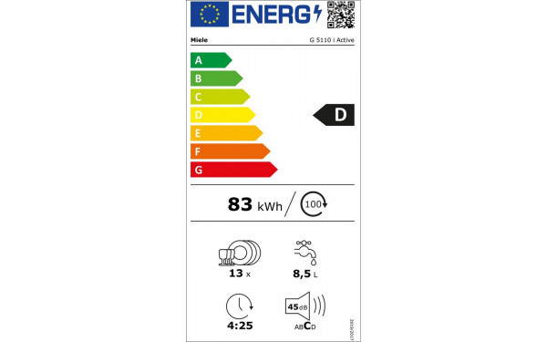 MIELE G 5110 i Inox - &Eacute;tiquette &eacute;nergie v2