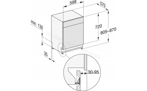 MIELE G 5110 SCU BB - Dimensions