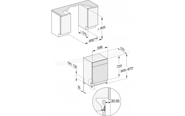 MIELE G 5110 SCU IN - Dimensions