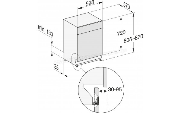 MIELE G 5110 SCU IN - Dimensions
