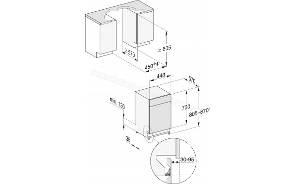 MIELE G 5210 SCi NR - Dimensions