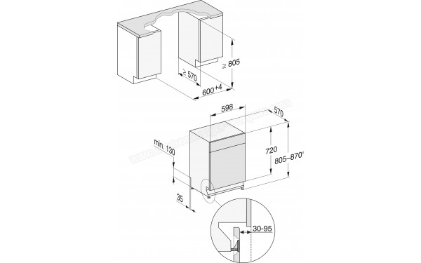MIELE G 5210 SCU IN - Dimensions