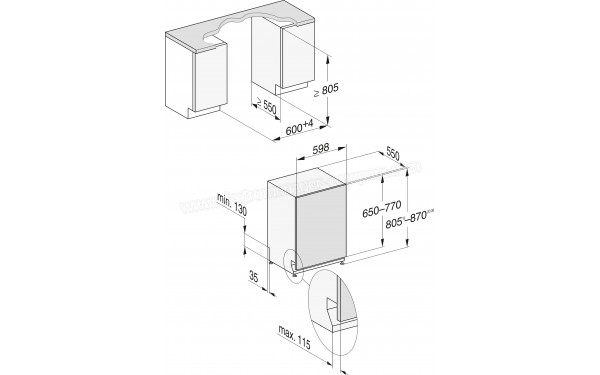 MIELE G 5363 SCVi - Dimensions