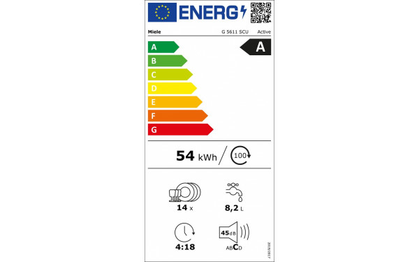 MIELE G 5611 SCU - &Eacute;tiquette &eacute;nergie v2