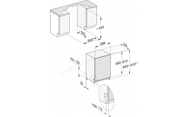 MIELE G 5656 SCVi XXL Inox - Dimensions