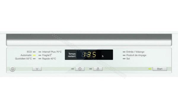 MIELE G 6000 SC - Panneau de commandes (cr&eacute;dit : Darty)