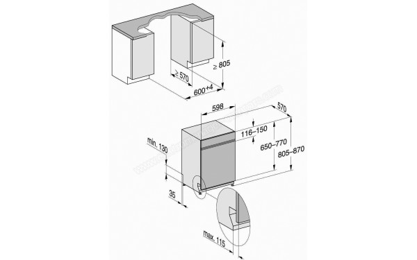 MIELE G 7100 SCi Inox - Sch&eacute;ma technique