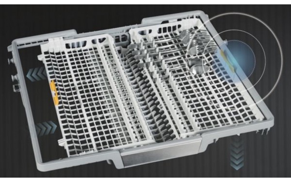 MIELE G 7100 SCU - Vue du tiroir sup&eacute;rieur (cr&eacute;dit : Boulanger)