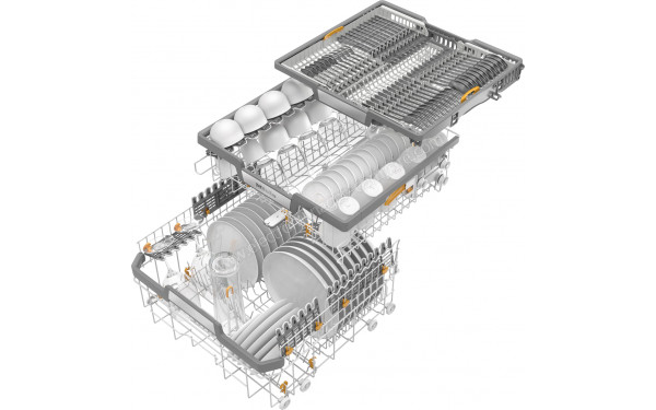 MIELE G 7423 SC Inox AutoDos Excell - Vue des paniers