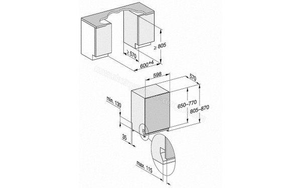 MIELE G 7560 SCVi AutoDos - Sch&eacute;ma technique