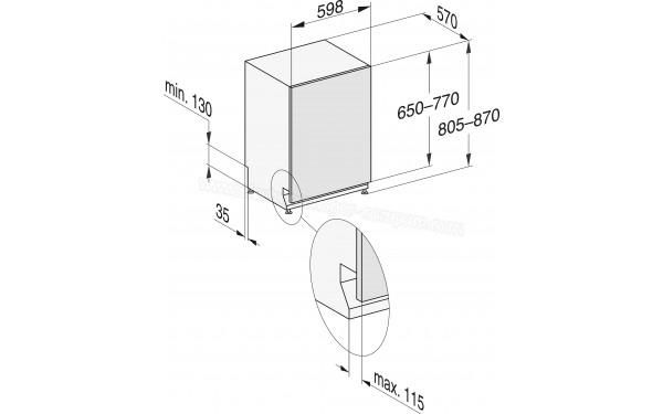 MIELE G 7660 SCVi AutoDos - Dimensions