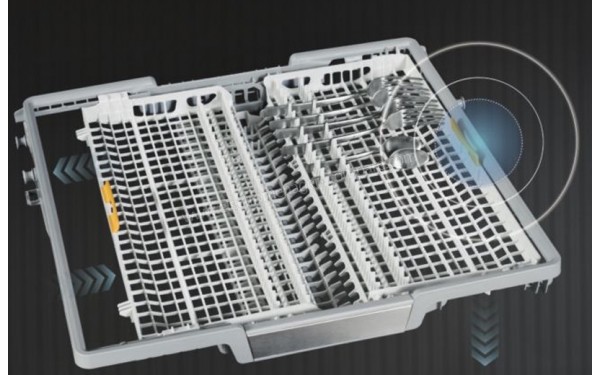 MIELE G 7910 SCi AutoDos - Vue du tiroir sup&eacute;rieur (cr&eacute;dit : Boulanger)