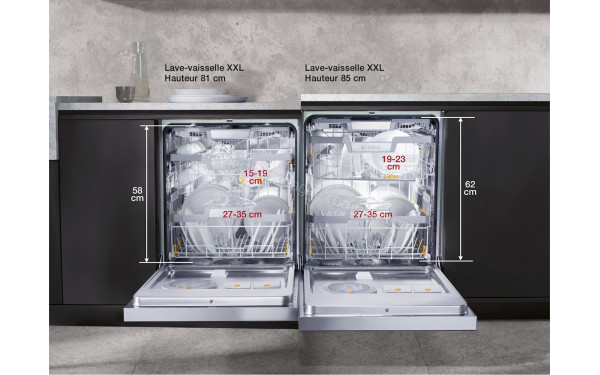 MIELE G 7965 SCVi K2o XXL AutoDos - Lave vaisse XXL, Hauteur 85 cm