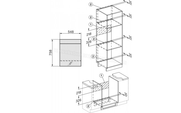MIELE H 2466 BP - Dimensions