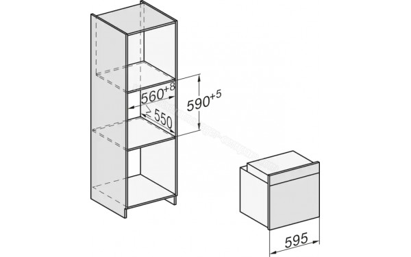 MIELE H 2467 BP Active Noir - Dimensions