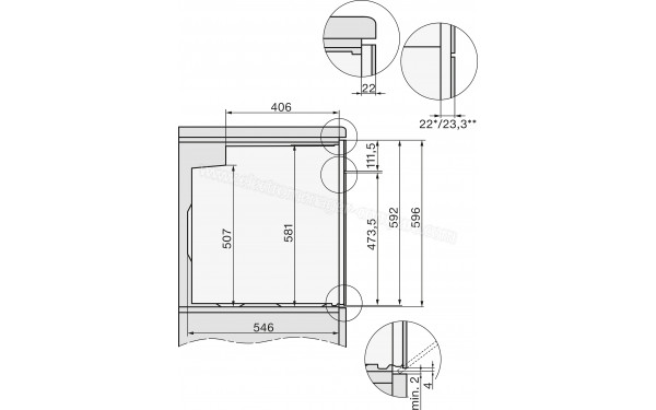 MIELE H 2851 BP IN - Dimensions
