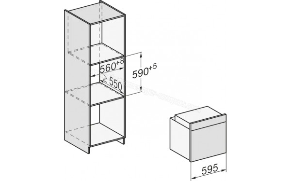 MIELE H 2851 B IN - Dimensions