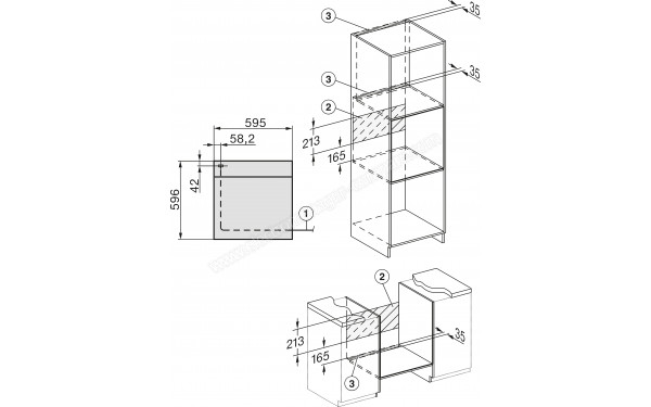 MIELE H 2861 BP BB - Dimensions