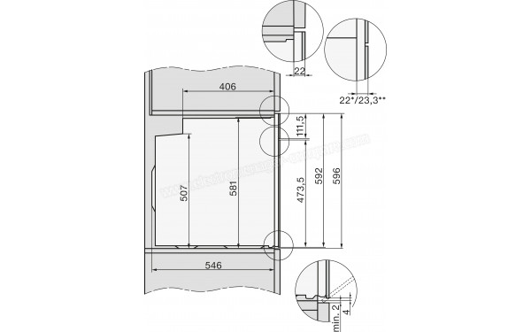 MIELE H 2861 BP BB - Dimensions