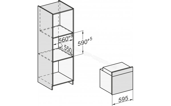 MIELE H 2861 BP GR - Dimensions