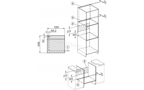 MIELE H 2861 BP NR - Dimensions