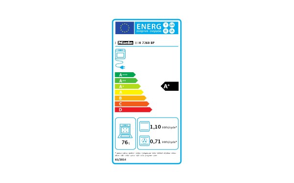 MIELE H 7260 BP IN - &Eacute;tiquette &eacute;nergie