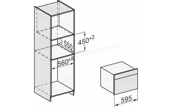 MIELE H 7440 BMX PB - Dimensions