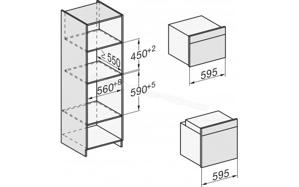 MIELE H 7440 BMX PB - Dimensions