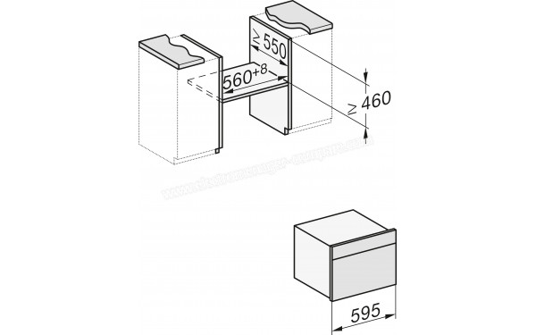 MIELE H 7840 BMX PB - Dimensions