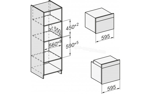 MIELE H 7840 BMX PB - Dimensions