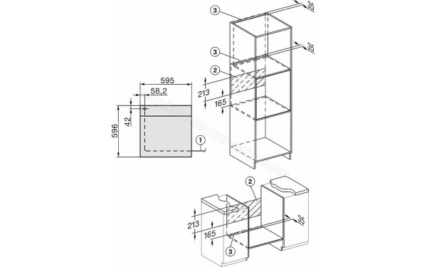 MIELE H 7860 BP IN - Dimensions