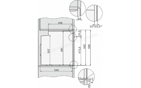 MIELE H 7860 BP IN - Dimensions