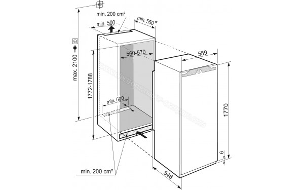 LIEBHERR IRBe5121-20 - Dimensions