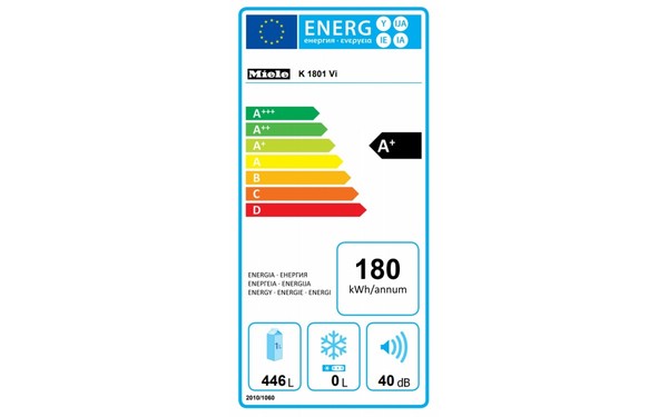 MIELE K 1801 Vi - &Eacute;tiquette &eacute;nergie
