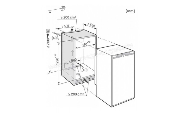 MIELE K 34272 iD - Schema d'encastrement
