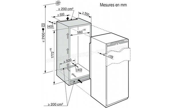 MIELE K 37283 iDF - Sch&eacute;ma d'necastrement