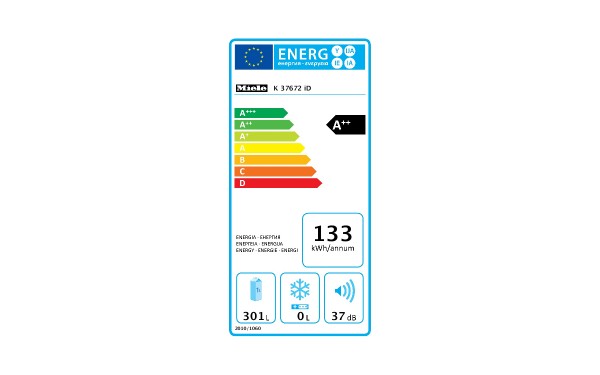 MIELE K 37672 iD - &Eacute;tiquette &eacute;nergie