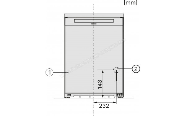MIELE K 4002 D Blanc - Dimensions