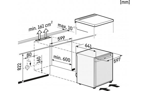 MIELE K 4002 D Blanc - Dimensions