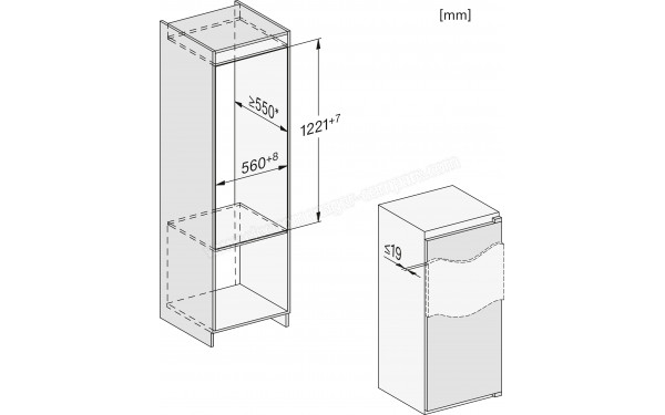 MIELE K 7325 E - Dimensions
