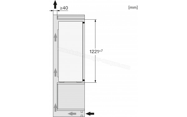 MIELE K 7325 E - Dimensions