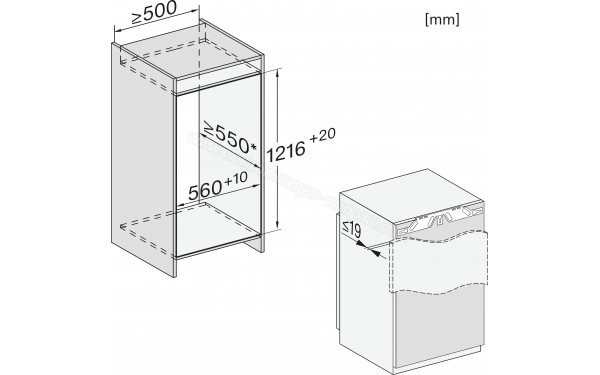 MIELE K 7347 C - Dimensions