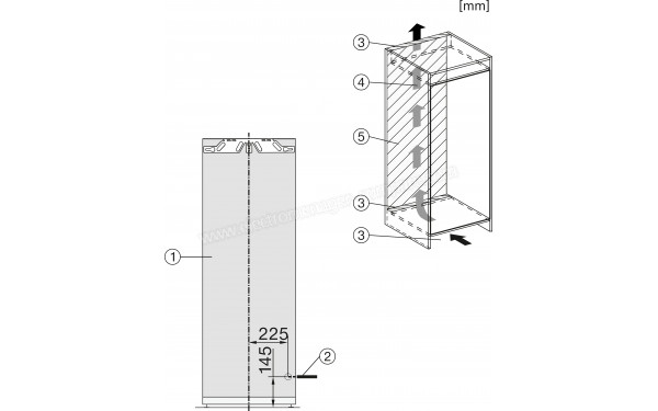 MIELE K 7674 E - Dimensions