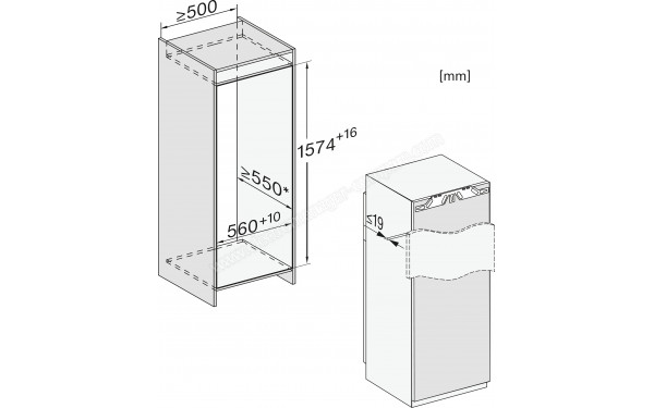 MIELE K 7674 E - Dimensions
